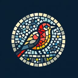 A mosaic-styled icon