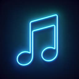 A neon-styled icon