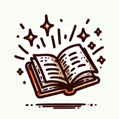 An icon of fast shining open book