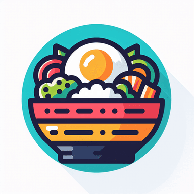 An icon of Bibimbap of Korean food