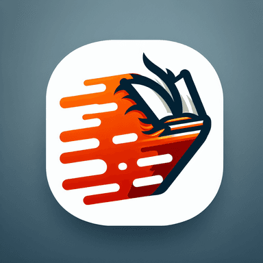 An icon of fast shining open book