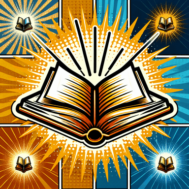 An icon of fast shining open book