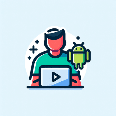An icon of Android developer who looks like a beginner