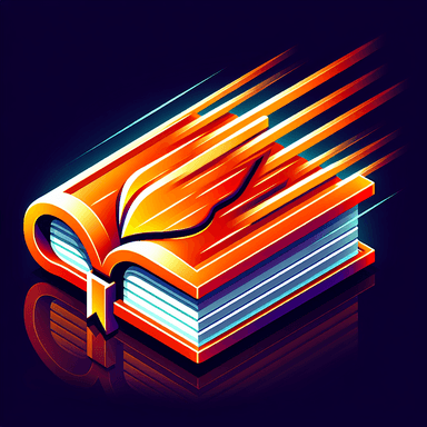 An icon of fast shining open book