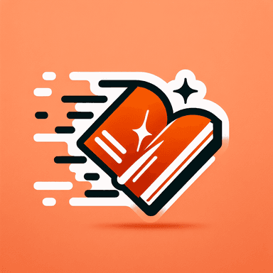 An icon of fast shining open book