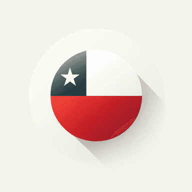 An icon of CHILE FLAG, ROUND