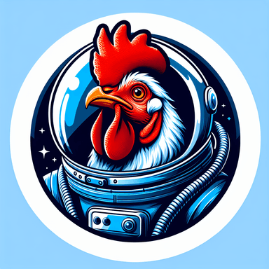 An icon of Chicken Astronaut