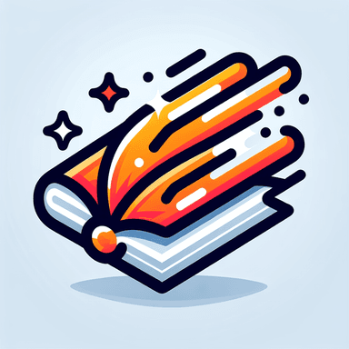 An icon of fast shining open book