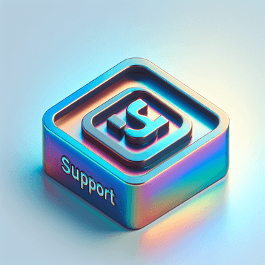 An icon of support ticket icon