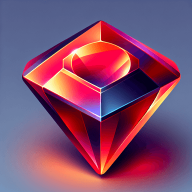 An icon of red gem, illustration