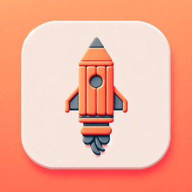 An icon of rocket pencil 