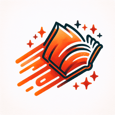 An icon of fast shining open book