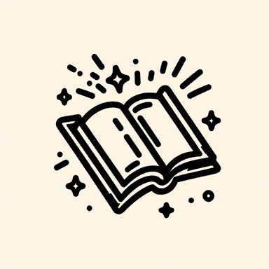 An icon of fast shining open book